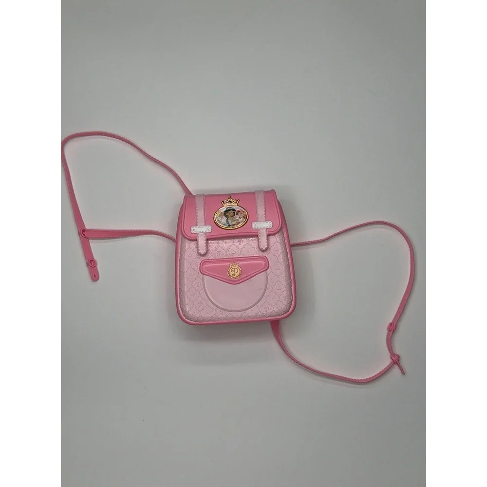 Disney Princess Pink Backpack Purse with Crown Charm for Kids‎